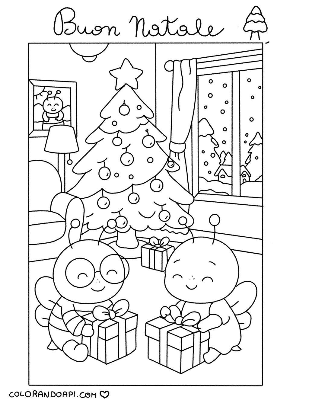 API CHE SCARTANO I REGALI 🎄🎁 DISEGNO GRATIS! 🎄🎁