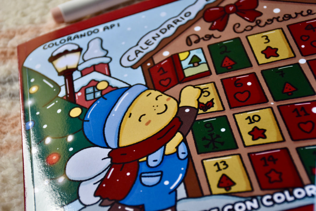 ASPETTANDO NATALE CON COLORANDO API: Calendario dell'avvento da colorare